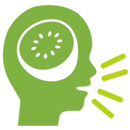 speaking head and kiwi fruit