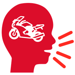 speaking head and motorcycle