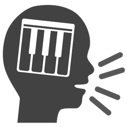 speaking head and musical keyboard