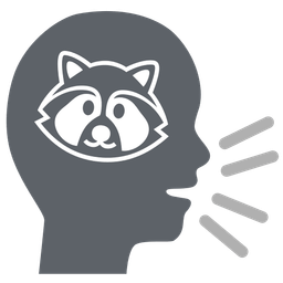 speaking head and raccoon