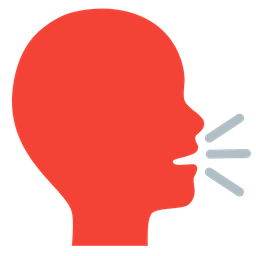 speaking head and red heart