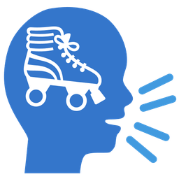 speaking head and roller skate