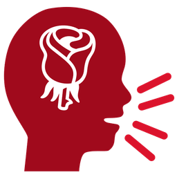 speaking head and rose