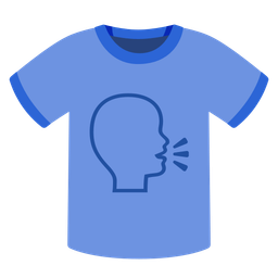 speaking head and t-shirt