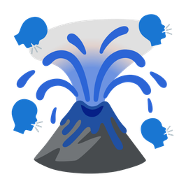 speaking head and volcano