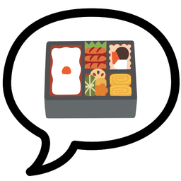 speech balloon and bento box