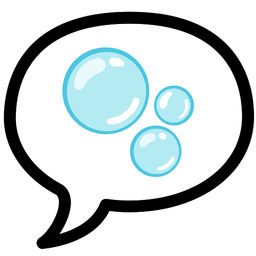 speech balloon and bubbles