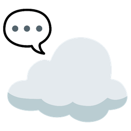 speech balloon and cloud
