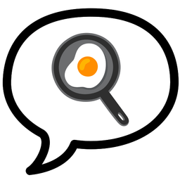 speech balloon and cooking