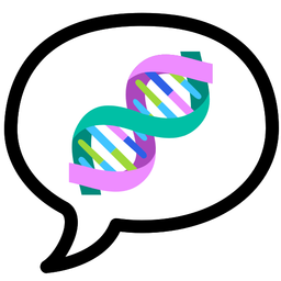 speech balloon and dna