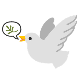 speech balloon and dove