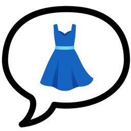 speech balloon and dress