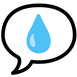 speech balloon and droplet