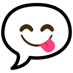 Speech balloon and Face savoring food