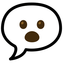 speech balloon and face with open mouth