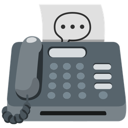 speech balloon and fax machine