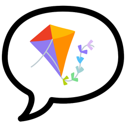 speech balloon and kite