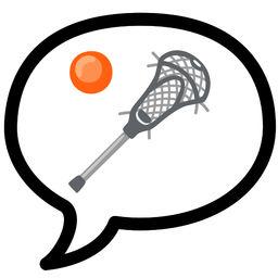 speech balloon and lacrosse