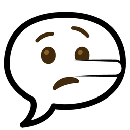 speech balloon and lying face