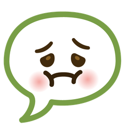 speech balloon and nauseated face