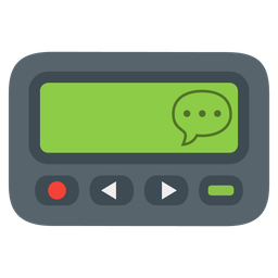 speech balloon and pager