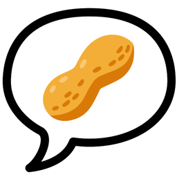 speech balloon and peanuts