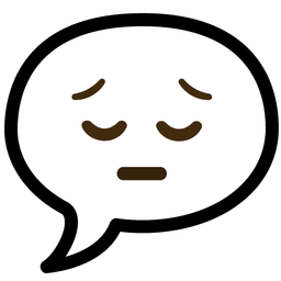 speech balloon and pensive face