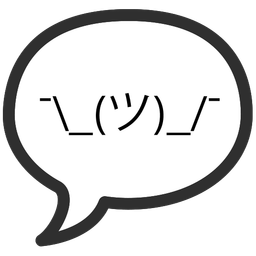 speech balloon and person shrugging
