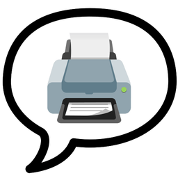 speech balloon and printer