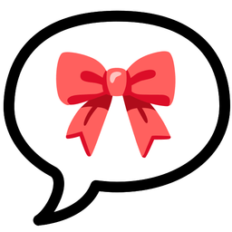speech balloon and ribbon