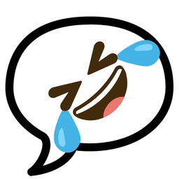 Speech balloon and Rolling on the floor laughing