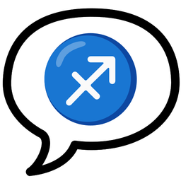 speech balloon and Sagittarius