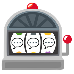 speech balloon and slot machine