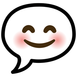 Speech balloon and Smiling face with smiling eyes