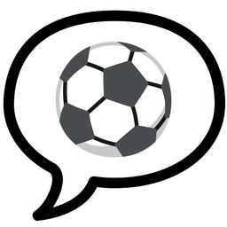 speech balloon and soccer ball
