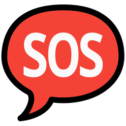speech balloon and SOS button