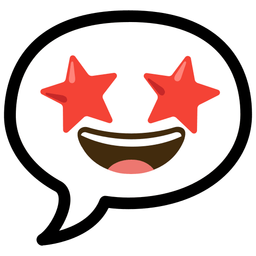 Speech balloon and Star-struck