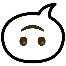 Speech balloon and Upside-down face