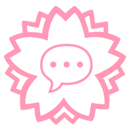 speech balloon and white flower