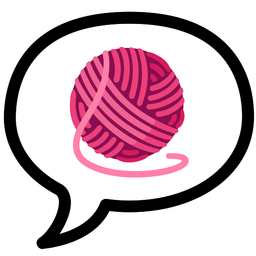 speech balloon and yarn