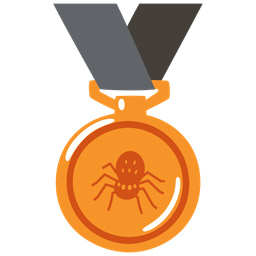 spider and 3rd place medal