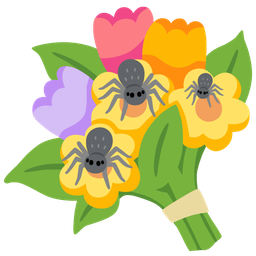 spider and bouquet