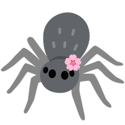spider and cherry blossom