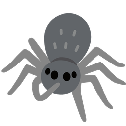 spider and face with open eyes and hand over mouth