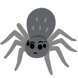 spider and face with raised eyebrow