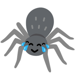 Spider and Face with tears of joy
