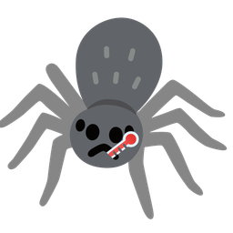 spider and face with thermometer