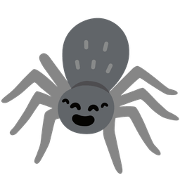 Spider and Grinning face with smiling eyes