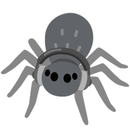 spider and headphone