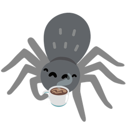 spider and hot beverage